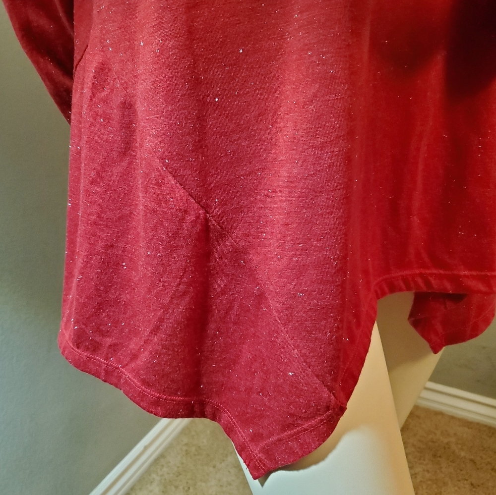 Style & Co Cold shoulder sparkling top XL - Picture 7 of 7